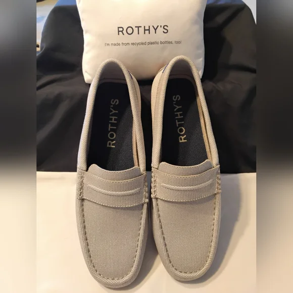 Rothys The Driving Loafer in Barley - Picture 2 of 4